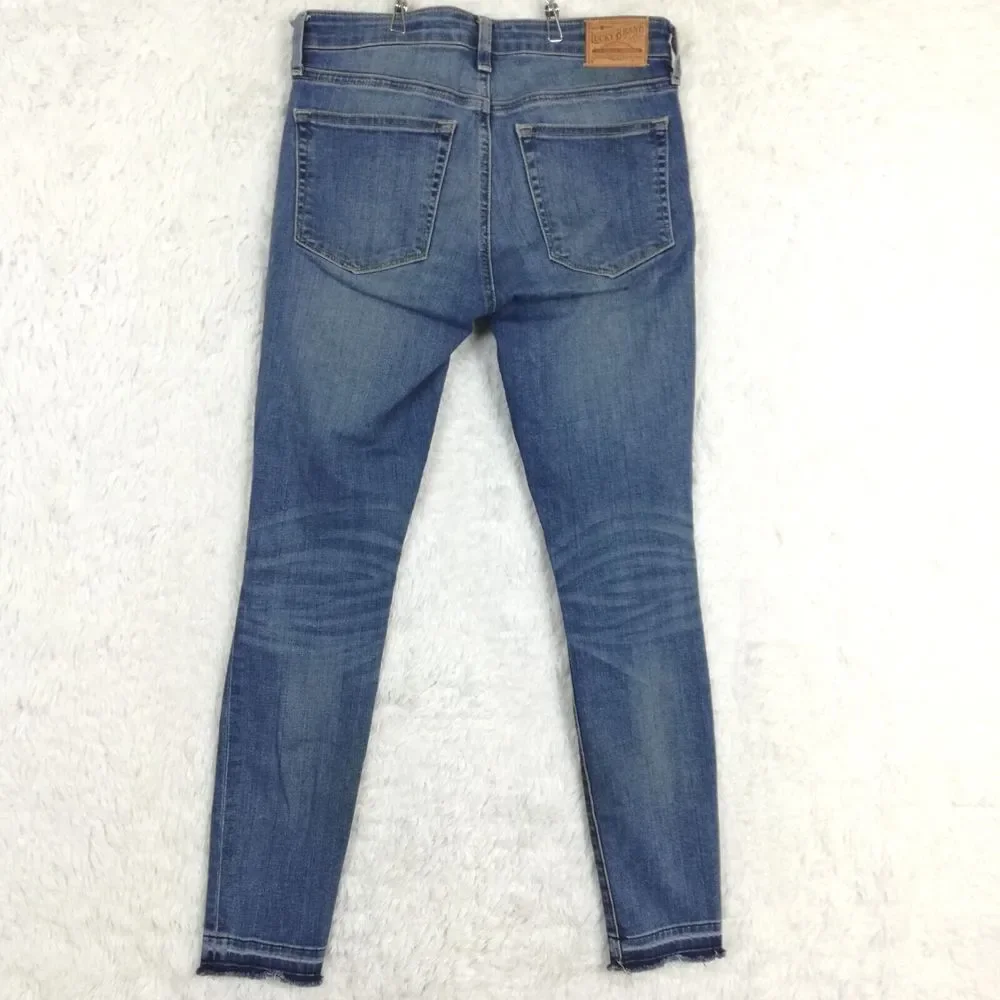 Lucky Brand Womens Jeans Ava‎ Skinny Ankle Cheville Denim Blue Stone Wash 2